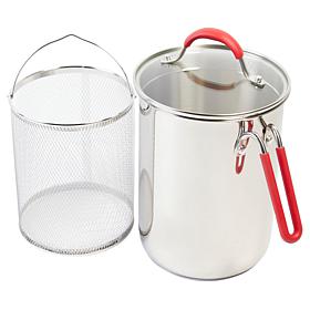 Kitchen HQ 4.5-Quart Stainless Steel Vertical Pot with Steamer