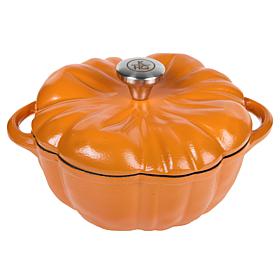 Kitchen HQ Cast Iron Diamond Ceramic Nonstick Pumpkin Casserole