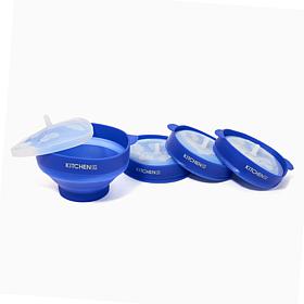 Kitchen HQ Set of (4) 1.25-Cup Microwave Popcorn Makers