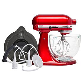 KitchenAid 5-Quart Stand Mixer with Glass Bowl and Flex Edge Beater