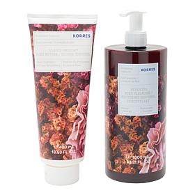 Korres 2pc Sea Lavender Jumbo Body Cleanser and Body Butter Set AS