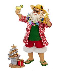 Kurt Adler 10" Fabriche Beach Santa 2-piece set
