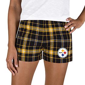 Ladies 100% Cotton Flannel Lounge Shorts with Heat Transfer