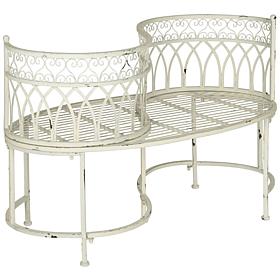 Lara Filigree-Heart Embellished Kissing Bench