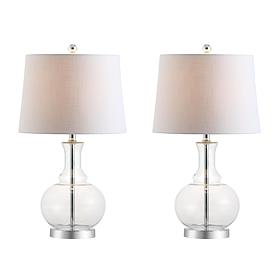 Lavelle 25" Glass LED Table Lamp Set of 2 by JONATHAN Y