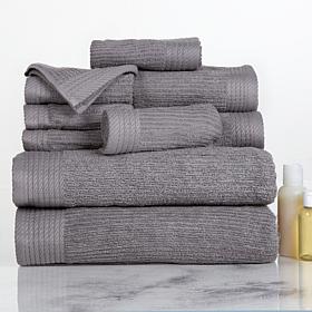 Lavish Home 100% Cotton Ribbed 10-piece Towel Set