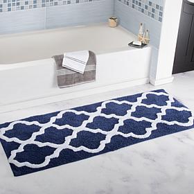 Lavish Home 100% Cotton Trellis Bathroom Mat - 2' x 5'