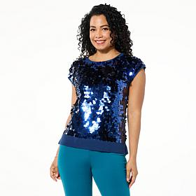 LB70 by Lloyd Boston Entrance Maker Sequin Pullover Sweater