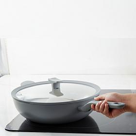 Leo Balance 12.75" Wok Pan with Glass Lid, 6.2qt