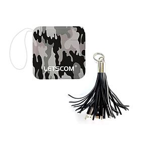 Letscom 10k mAh Power Bank w/LCD Display, AC Plug & Tassel