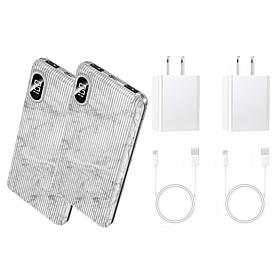 Letscom 10KmAh Power Bank 2-pack with Extra Cables & LCD Display