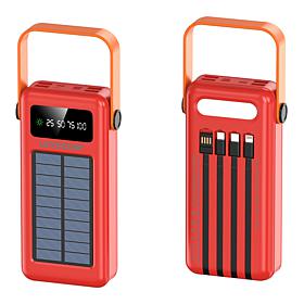 Letscom 30kmAh Solar Power Bank 2-pack with Integrated Cables & Handle