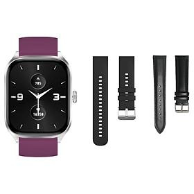 Letsfit E27 2" Bluetooth Smart Watch Silver with Additional Bands