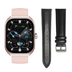 Letsfit E46 Rose Bezel Smart Watch with Extra Band