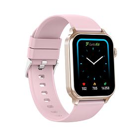 Letsfit Set of 2 E52 Rose Goldtone Bezel Smart Watch