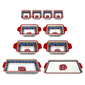 Lidia's Kitchen 10-piece Nesting Oven-To-Table Ceramic Baking Set