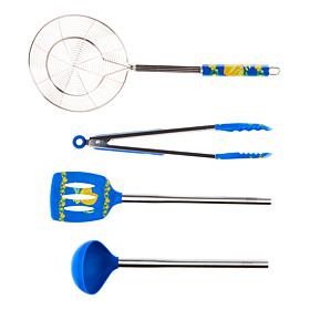 Lidia's Kitchen 4-piece Stainless and Silicone Utensil Set