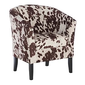 Linon Home Jackson Cow-Print Club Chair - Brown