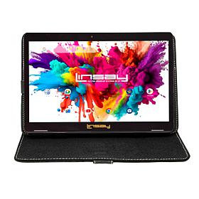 LINSAY 10.1" Octa Core 128GB Android 15 Tablet Bundle