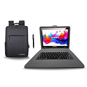 LINSAY 10.1" Octa Core 256GB Tablet with Keyboard Case, Backpack & Pen