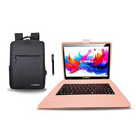 LINSAY 10.1" Octa Core 256GB Tablet with Keyboard Case, Backpack & Pen