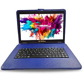 LINSAY 10.1"Octa Core 128GB Tablet Bundle with Purple Style Keyboard