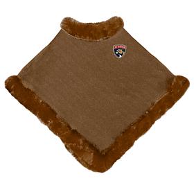 Little Earth NHL Florida Panthers Faux Fur Trim Poncho