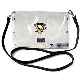 Little Earth NHL Pittsburgh Penguins Clear Envelope Purse