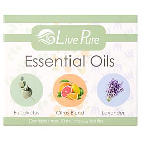 LivePure Essential Oils Variety 3-pack