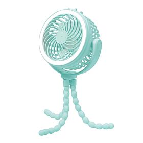 Living Glow 3-in-1 Rechargeable Fan with Light & Phone Charger