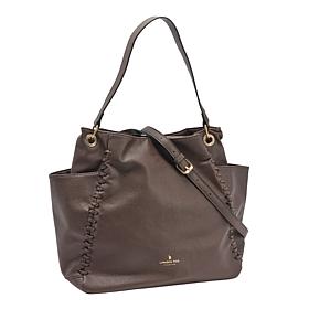 London Fog Amara Whipstitch Crossbody Strap Shopper Hobo Bag