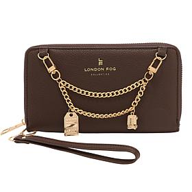 London Fog Rich Pebble Charm Wristlet Wallet