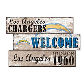 Los Angeles Chargers Welcome 3 Plank 