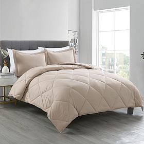 Lotus Home Bacteria Inhibiting Diamond Stitch Comforter Mini Set, Twin