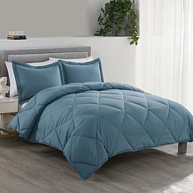 Lotus Home Bacteria Inhibiting Diamond Stitch Comforter Mini Set, Twin