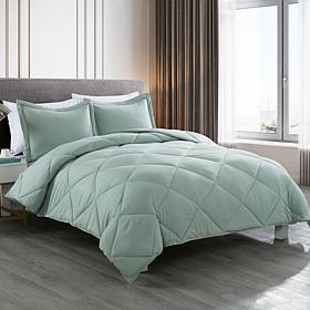 Lotus Home Bacteria Inhibiting Diamond Stitch Comforter Mini Set, Twin