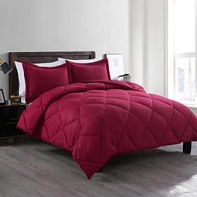 Lotus Home Bacteria Inhibiting Diamond Stitch Comforter Mini Set - F/Q