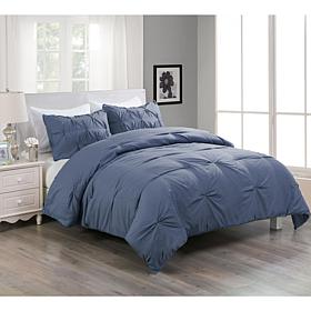Lotus Home Bacteria Reducing WaterResistant Pintuck Comforter Set F/Q