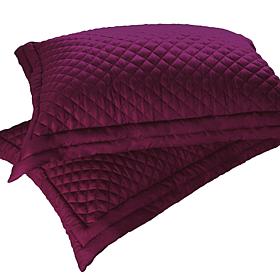 Lotus Home Stayclean Diamondesque Microfiber Quilted Shams