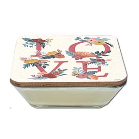 Love Letters VII 6.5x6.5 Artboard Lid & 20oz Candle Set