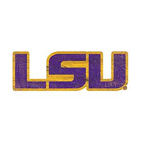 LSU Distressed Logo Cutout Sign