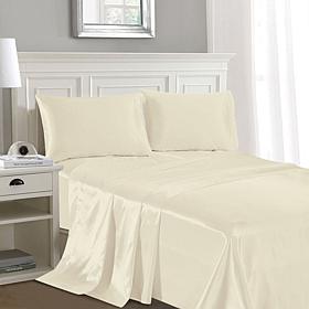 Luxury Home Silky Soft Satin 4-Piece Sheet Set- Full