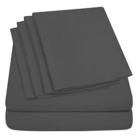 Luxury Home Ultra Soft 6-Piece Microfiber Sheet Set - Queen