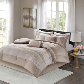 Madison Park Ava 7 Piece Chenille Jacquard Comforter Set King