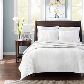 Madison Park Keaton Coverlet & Shams - King/White