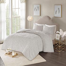 Madison Park Laetitia 3pc Tufted Medallion Duvet Cover Set- Full/Queen