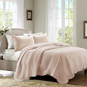Madison Park Tuscany 3-pc Reversible Scalloped Coverlet Set K/Cal King