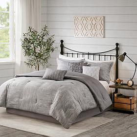 Madison Park Walter 7pc Printed Seersucker Comforter Set - Cal King