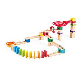 Marble Run Crazy Rollers Wood Building Racetrack, 50 Pieces