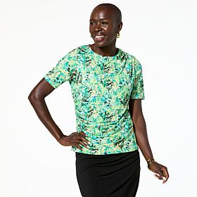 Mark & James by Badgley Mischka Elbow-Sleeve Draped Top